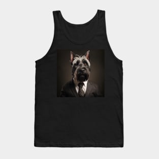 Scottish Terrier Dog in Suit Tank Top